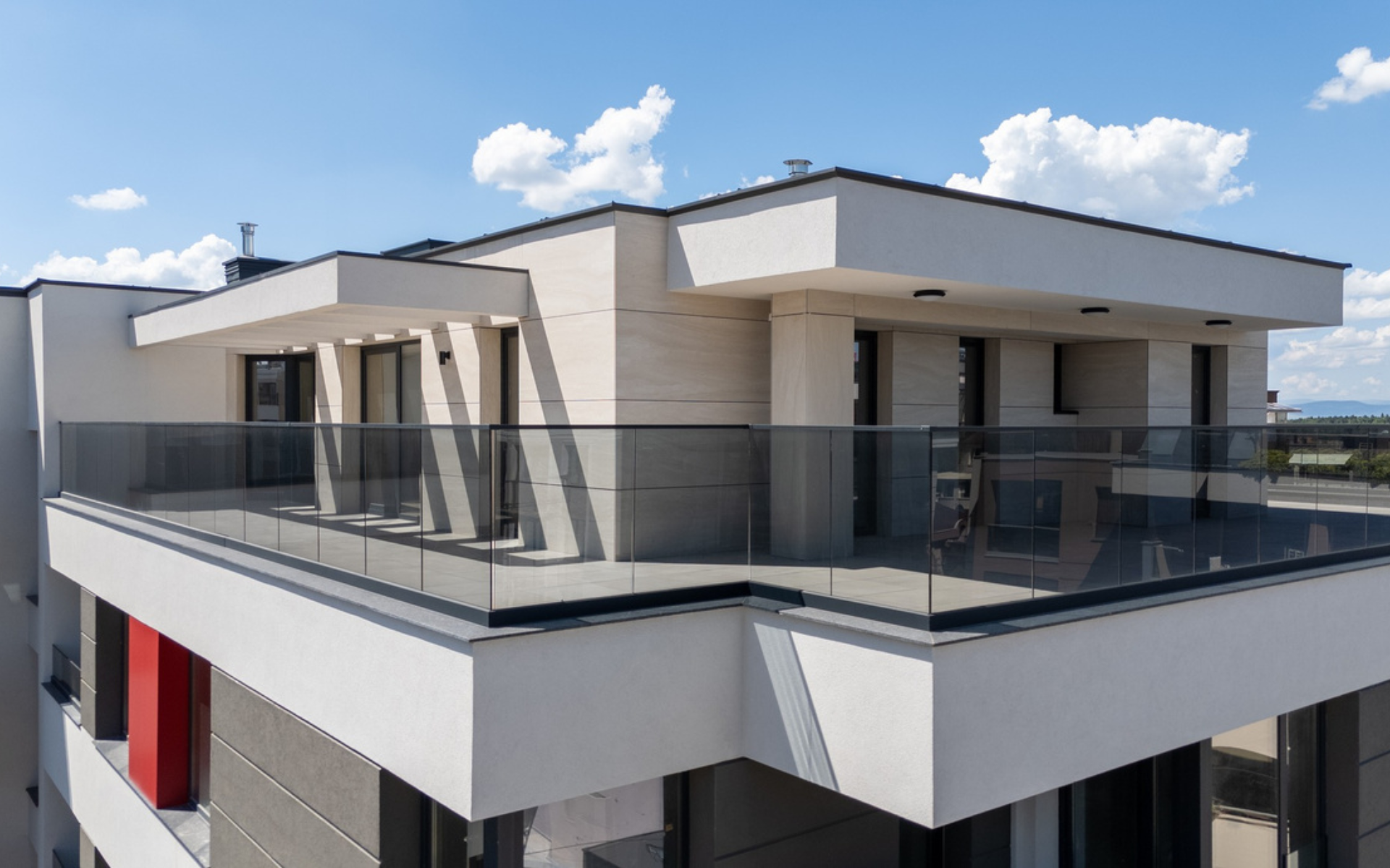 balustrada de exterior din sticla securizata